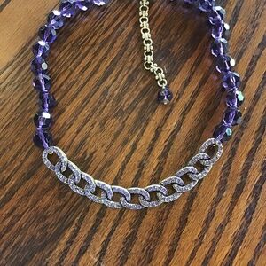 Purple crystal necklace